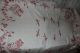 , Weihnach Idee,  Groß Antik Leinen Tischdecke,  Tolle Rot Stickerei,  150x200cm Tischdecken Bild 8