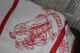 , Weihnach Idee,  Groß Antik Leinen Tischdecke,  Tolle Antik Rot Stickerei230x140 Tischdecken Bild 2