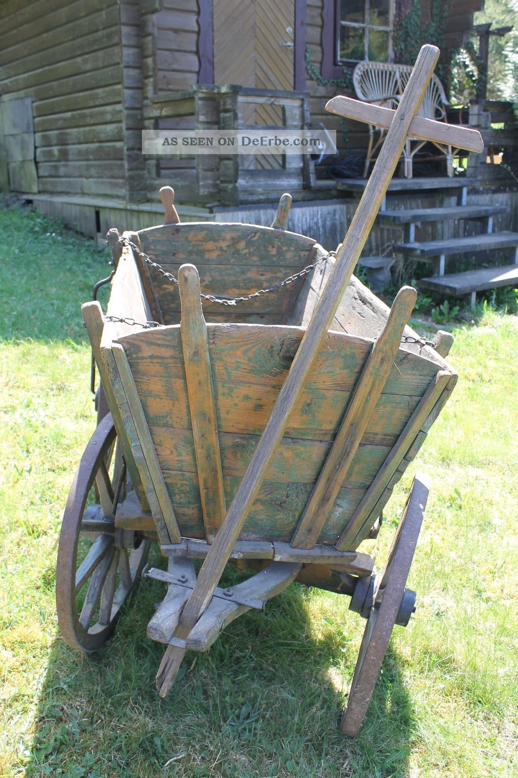 Alter Bollerwagen Handwagen Aus Holz (maße)
