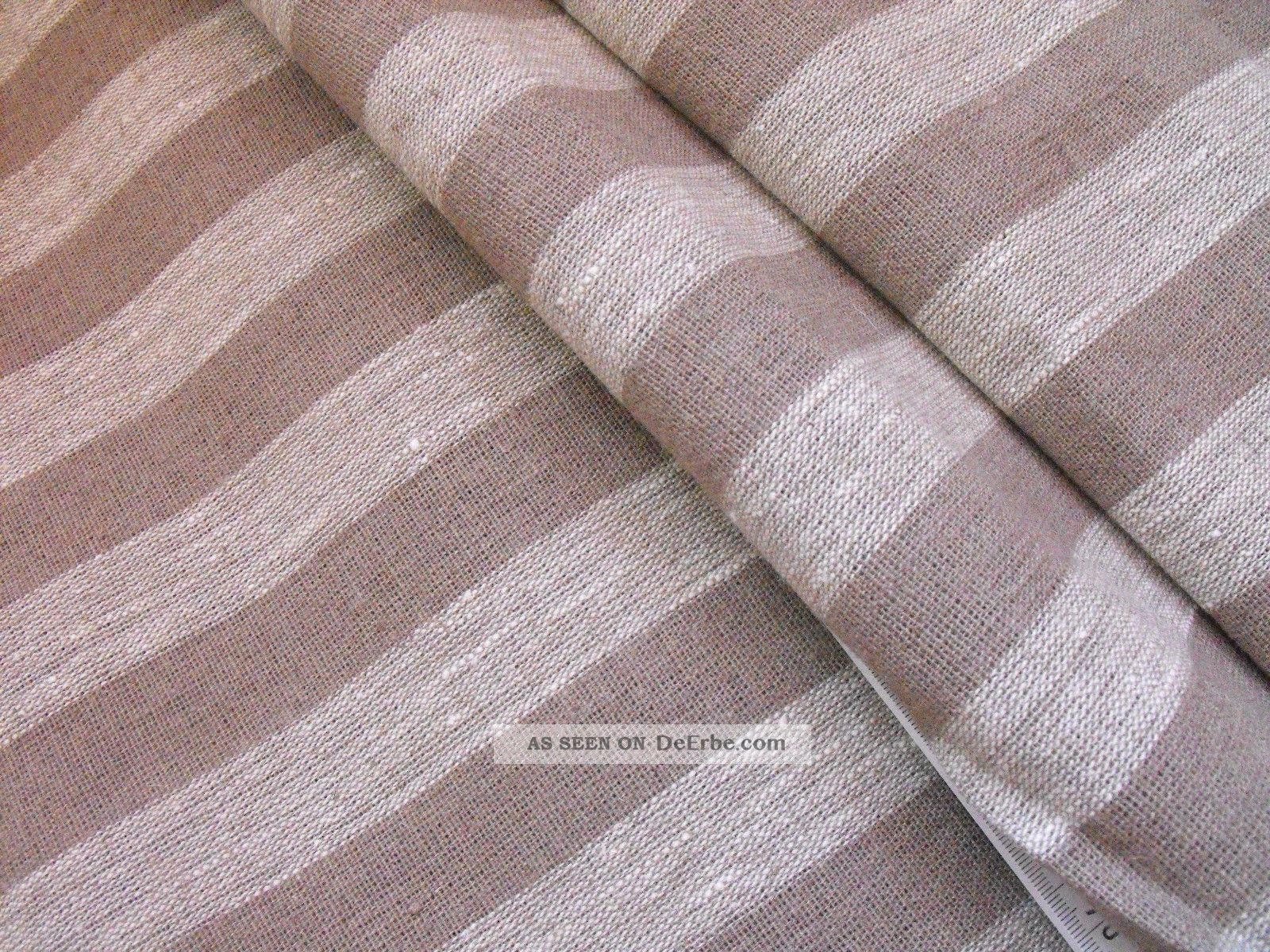Leinen Stoff,  Bauernleinen,  Rest B 50 Cm L 9 Meter,  Derb,  Streifen Breit Textilien & Weißwäsche Bild