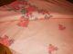 2 Vintage BetttÜcher Bettlaken Rosa Rosenmuster Ca.  60er Ovp Weißwäsche Bild 2
