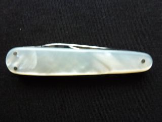 Altes Taschenmesser - Perlmuttgriff - 2 Messerklingen - Bild