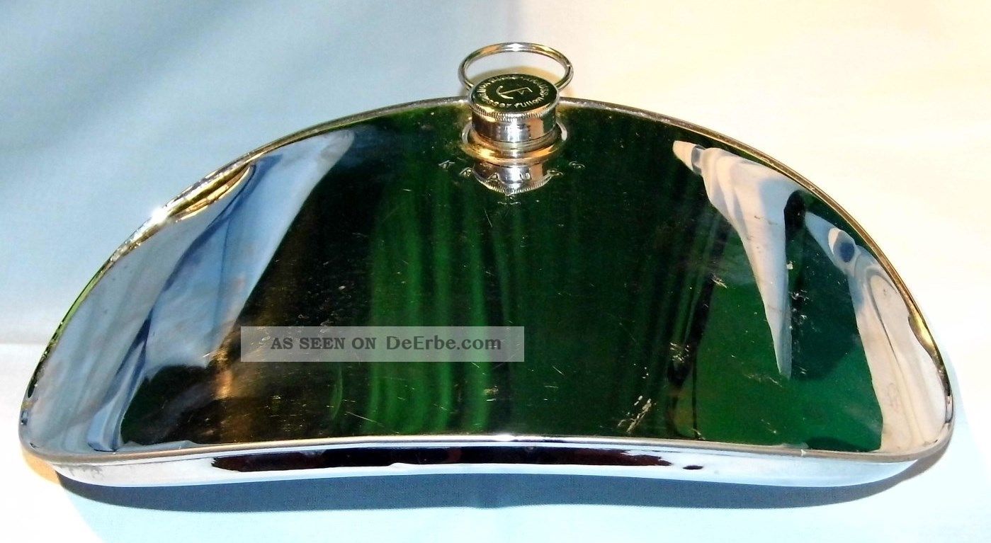 Alter Antiker Nierenwärmer Bettwärmer Chrom Metallwaren Krauss 1930 Haushalt Bild
