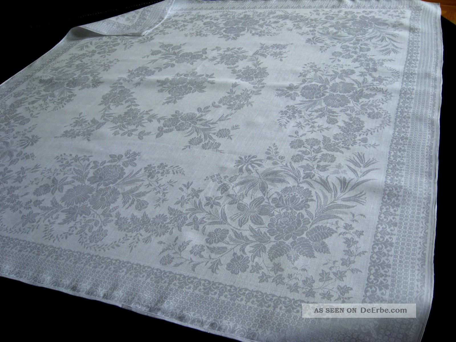 Edle Feine Historismus Serviette / Mitteldecke Floral Tischwäsche Bild