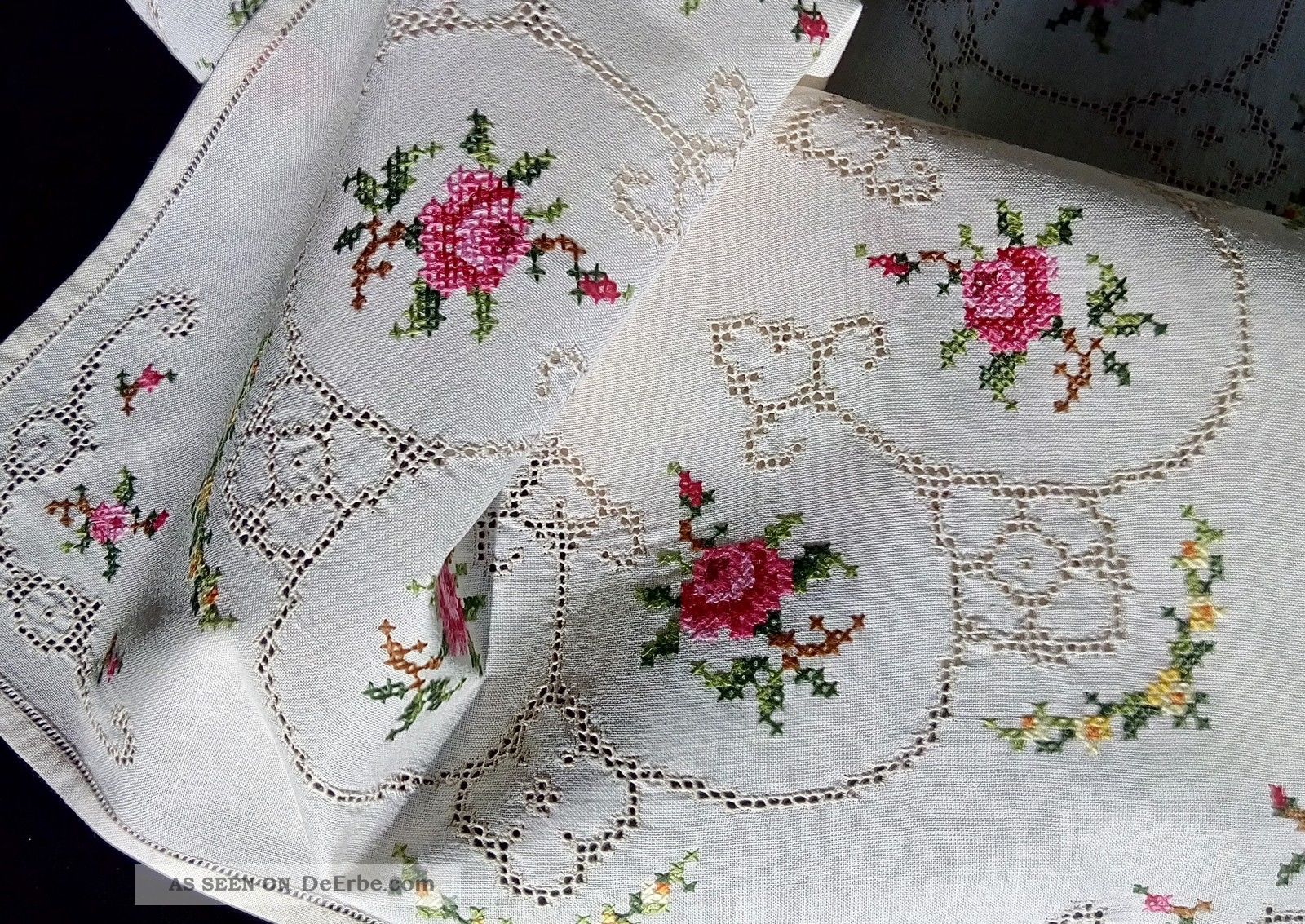 TischlÄufer - Handarbeit - Rosen - Landhausstil Tischdecken Bild
