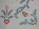 Schöne Antike Weihnachts Mitteldecke Mit Toller Stickerei 56 X 61 Cm Tischdecken Bild 1