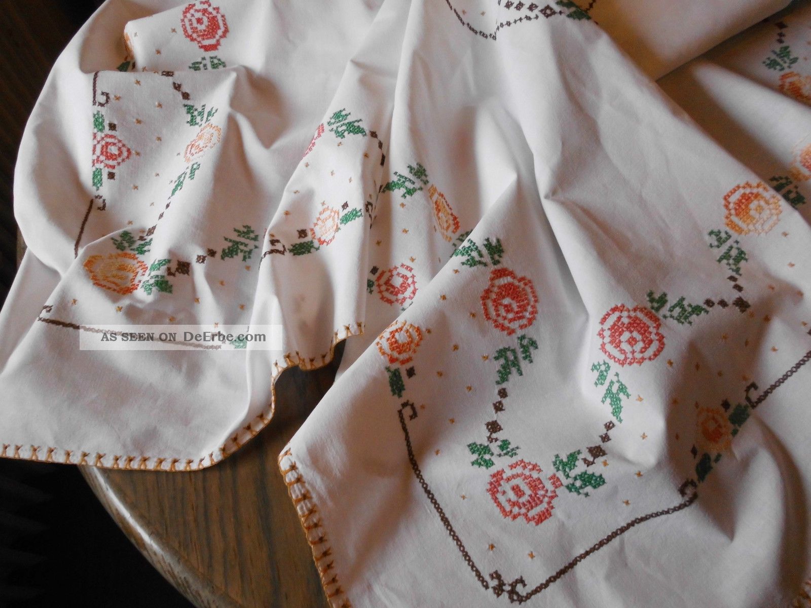 Tolle - Sehr - Alte - Tischdecke - Handarbeit - 148 X 116 Tischdecken Bild