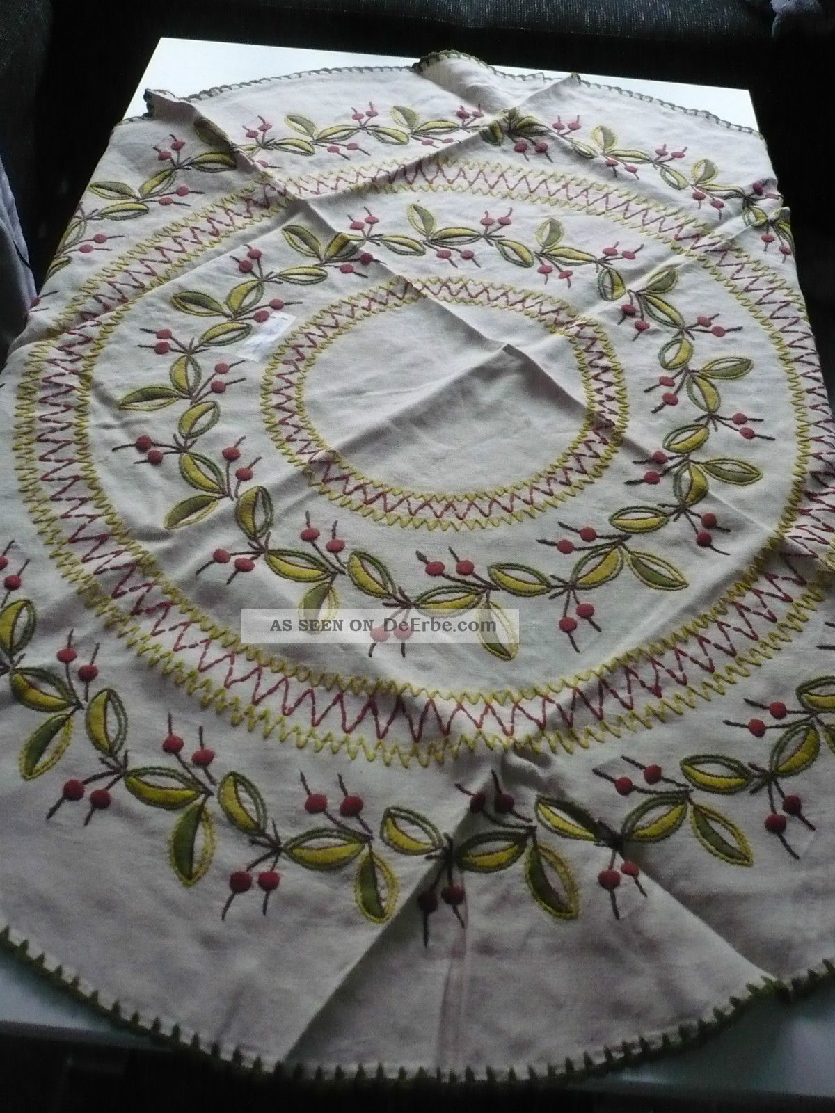 Weißwäsche Alte Leinendecke Tischdecken Bild