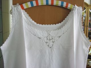 Alte Weißwäsche - Nachtwäsche / Nachthemd Mit Passendem Höschen Bild
