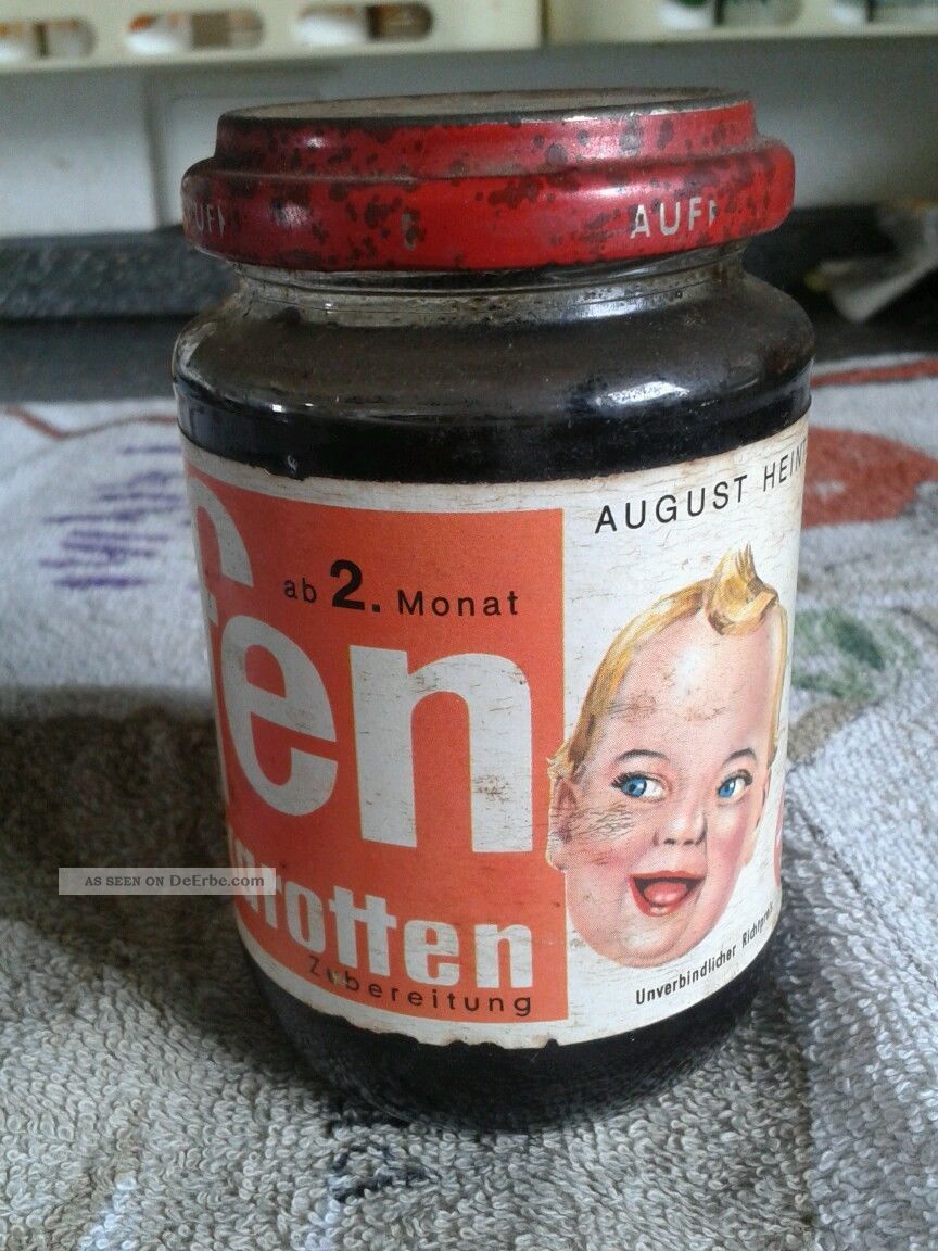 Baby Gläschen 1970 Fen Karotten Kellerfund Rarität Sammlerstück Antik Haushalt Bild