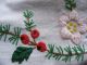 Üppig Von Hand Bestickte Weihnachtsdecke Kerzen Tannenzweige 130x95 Handarbeit Tischdecken Bild 4
