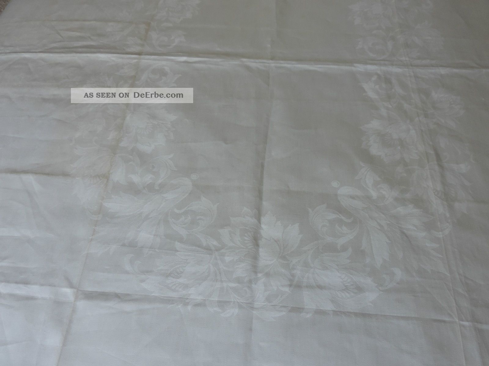 Omas Rein Leinen Tischtuch Leinen Damast Unbenutzt Ca 130 X 160 Cm Tischdecke Tischdecken Bild