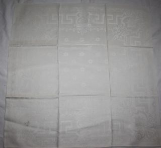 Alte Antike Tischdecke 130x160cm Mit 6 Passenden Servietten Bild