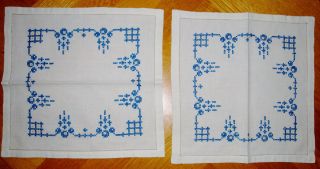 2 Identische,  Kleine Deckchen.  Handarbeit.  Um 1900 Bild