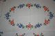 Tischdecke,  Stickerrei,  Spitze,  Handarbeit,  Ca.  150 X 130 Cm,  Alt,  Blumen Tischdecken Bild 1