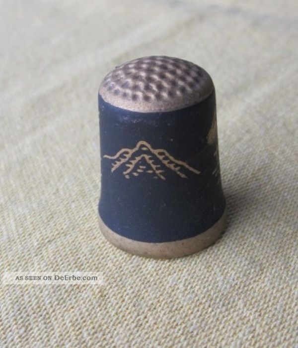 Ausgefalllener Edler Fingerhut Thimble Moriken Japan Tcc Schwarz Gold