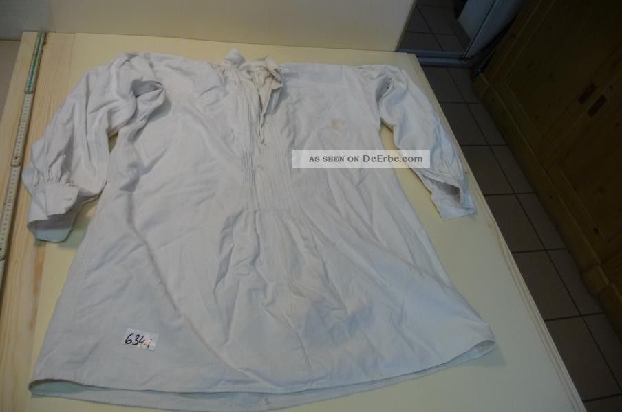 6341.  Altes Leinen Hemd Leinenhemd Textilien & Weißwäsche Bild