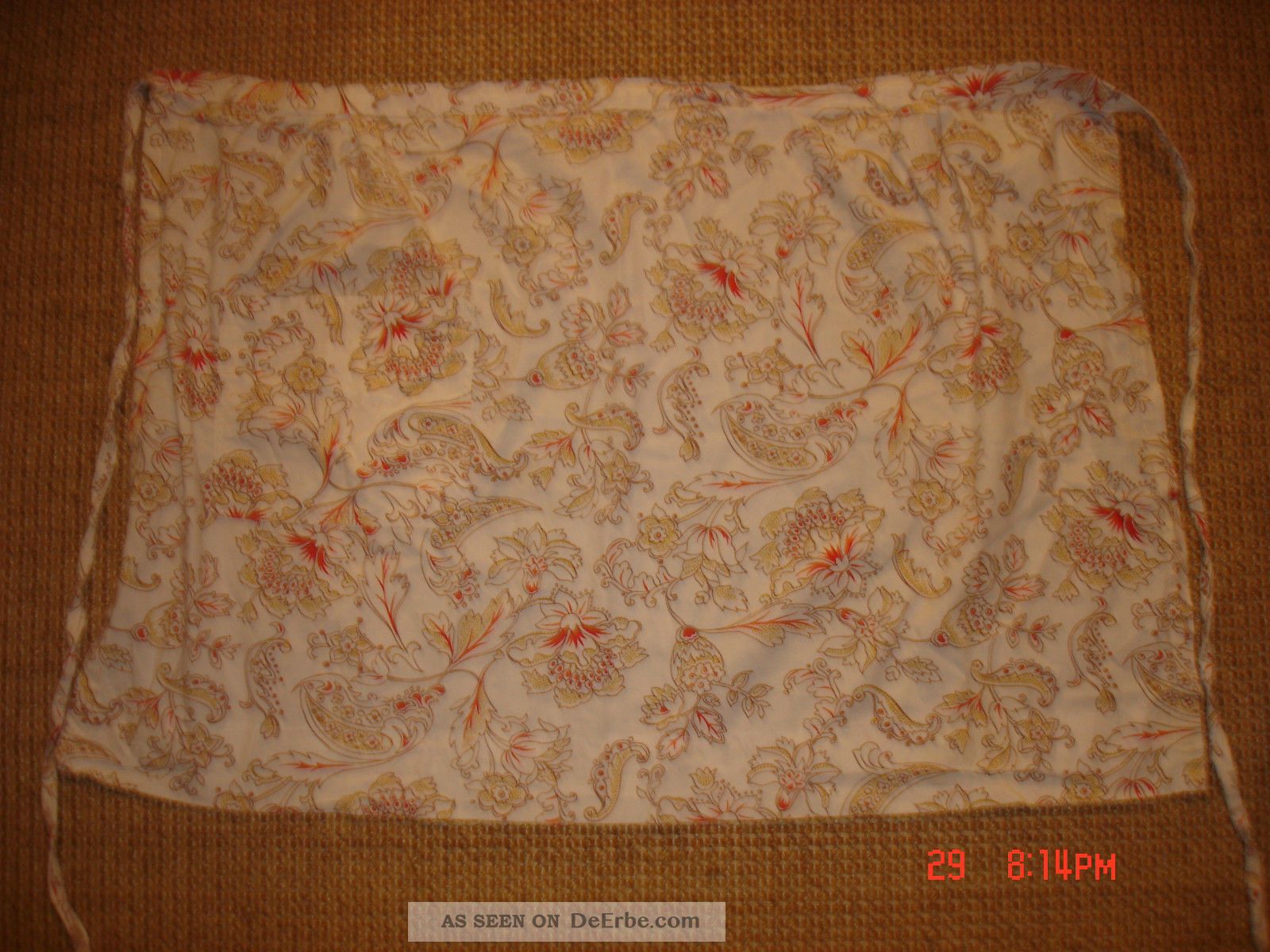 Küchen Schürze Aus Oma´s Wäscheschrank Nostalgie Pur Retro Tolles Muster 60er Weißwäsche Bild