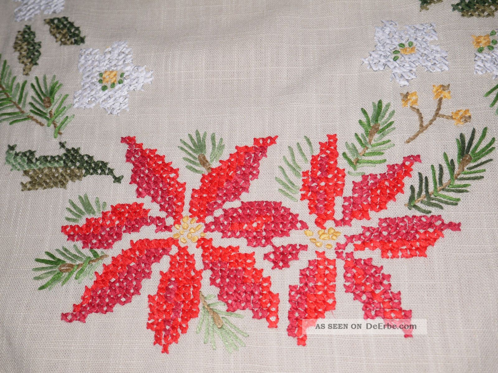 Weihnachtsläufer Handarbeit Von Oma Tischdecken Bild