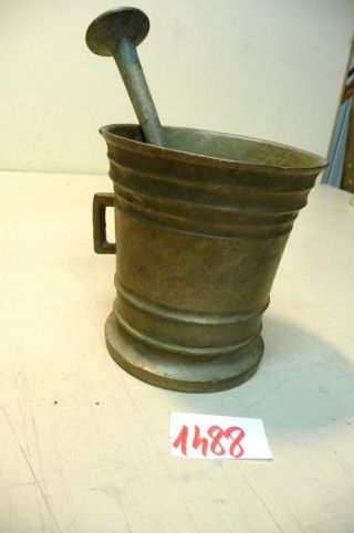 Nr.  1488.  Alter Mörser Bronze Mörser Old Apothecary Mortar And Pestle Bild