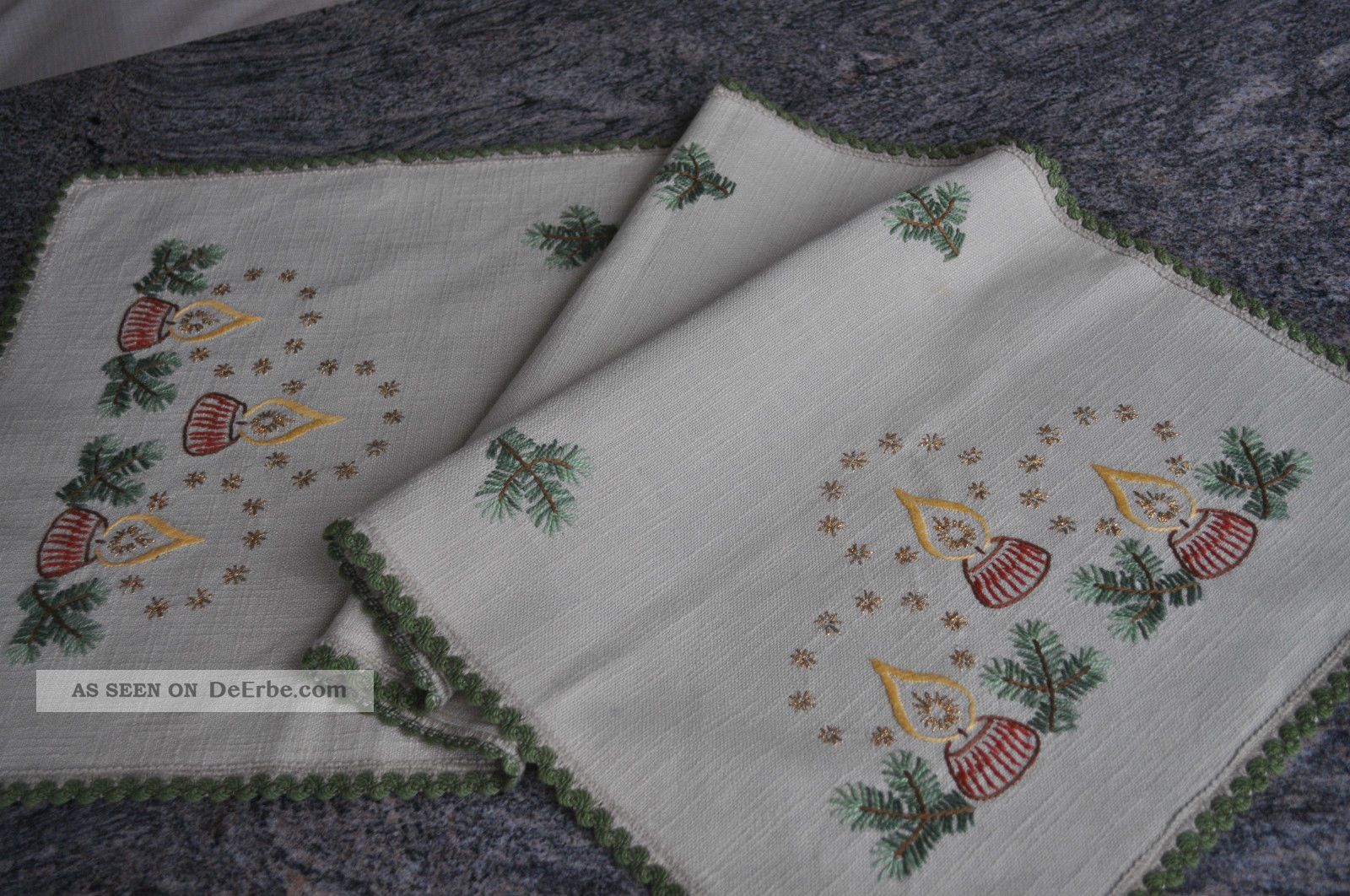 Mitteldecke Tischläufer Handarbeit Weihnachten Nostalgie Tischdecken Bild