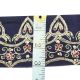 Vintage 1yd Sari Border Sewing Blue Trim Hand Beaded India Lace Ribbon Textilien & Weißwäsche Bild 2