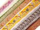 Weinlese - Indien Multicolor 6x Sari Border 1 Yd Ribbon Hand Beaded Handwerk Trim Textilien & Weißwäsche Bild 1