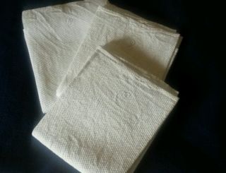 3 St.  Alte Leinen Handtücher Handtuch Haushalt Weißwäsche Monogramm Hp 90x55cm Bild