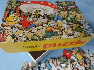 Lurchis Puzzle 48 Teile Alt Um 1960 Lurchi Werbung Reklame Top Salamander Antik Bild