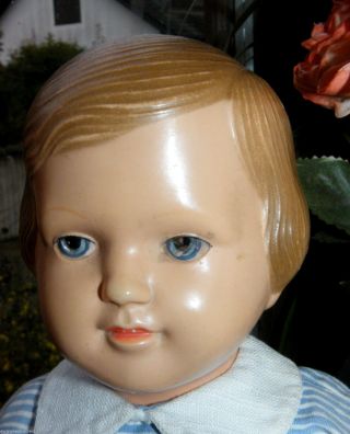 Sehr Alte Cellba Puppe,  Mädchen Mit Seitenscheitel 31 Cm Drp Feststehender Kopf Bild