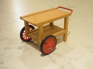 Teewagen Servierwagen Aus Holz Caco Für Die Puppenstube Puppenhaus - Unbespielt Bild