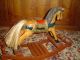 Altes Antikes Geschnitztes Holz Schaukelpferd Pferd Puppen Deko Karussell Antikspielzeug Bild 6