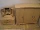 Antike Puppenstube (2 Zimmer) Mit Schönen Holzmöbeln Puppenstuben & -häuser Bild 10