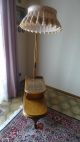 Stehlampe,  Leselampe,  Nostalgie Lampe Mit Tisch,  Holz,  Glastisch,  Alt,  Bitte Lesen 1950-1959 Bild 1