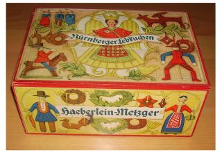 Alte Nürnberger Lebkuchen Haeberlein - Metzger Holzkiste Holzschatulle Ca.  30er J. Bild