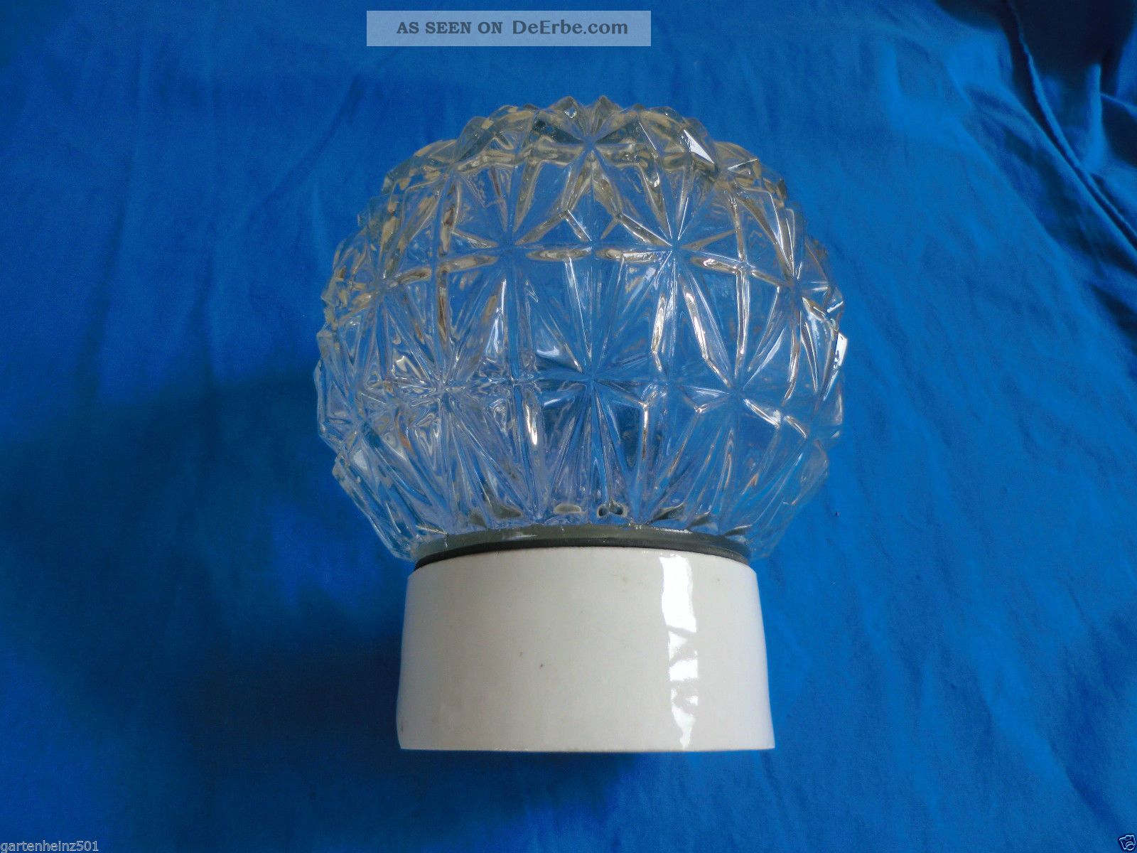 Außenleuchte Keller Hof Lampe Bunkerlampe Porzellan Sockel Außenbeleuchtung