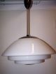 Grosse Bauhaus Lampe Deckenlampe Mithras Getreppt Opalglas Art Deco Chrom 30er 1920-1949, Art Déco Bild 2