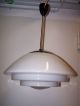 Grosse Bauhaus Lampe Deckenlampe Mithras Getreppt Opalglas Art Deco Chrom 30er 1920-1949, Art Déco Bild 6