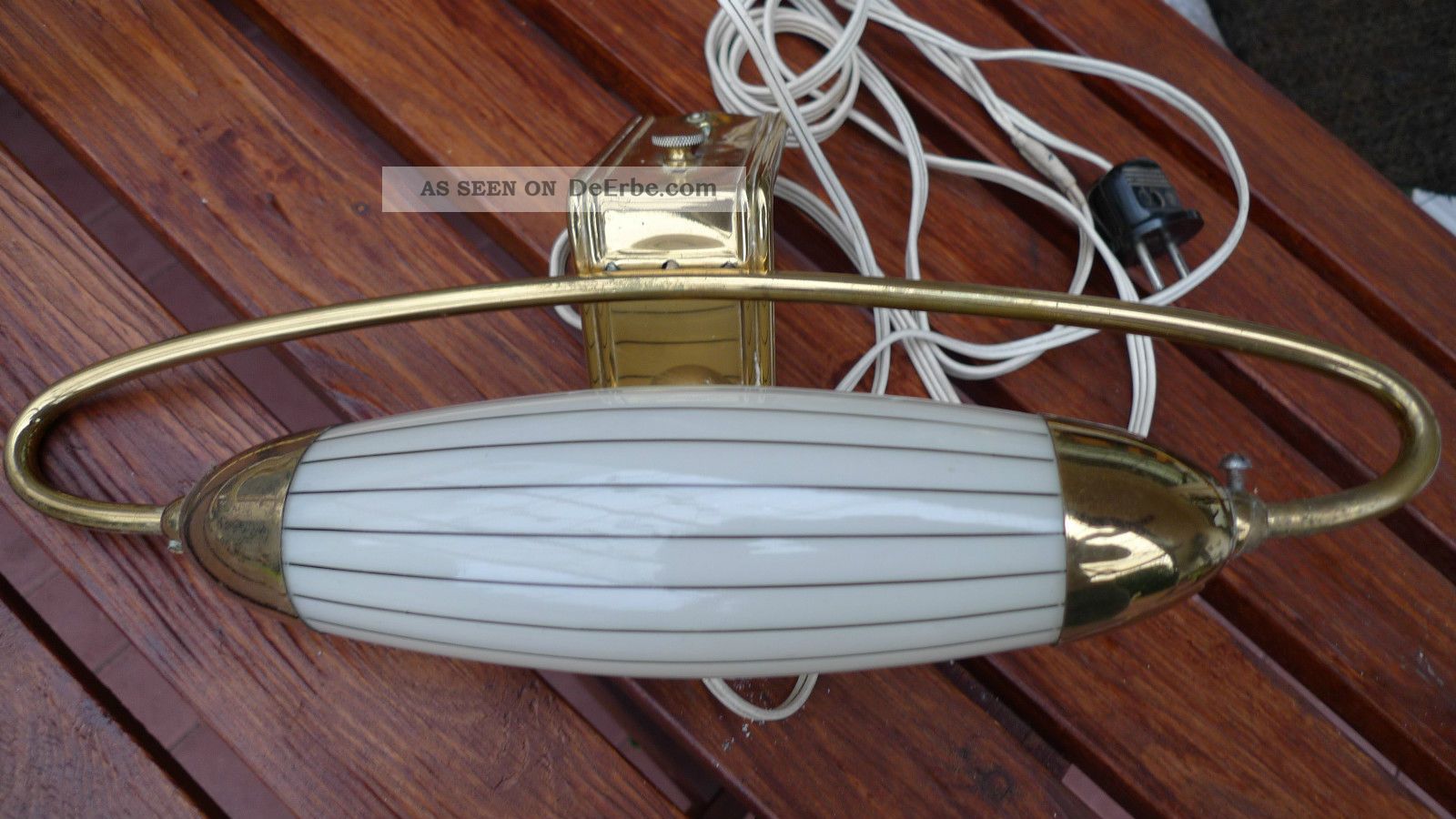 Bett Lampe Zum Klemmen Alte Seltene Lampe Aus Messing Mit Glaszylinder Zum Klemmen Ans Bett, Bild.