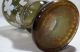19.  Jhdt.  Biedermeier Glasvase Traubenschliff Russischgrün Sammlerglas Bild 4