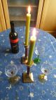 Antike Weingläser Mit Schliff,  2 Mit Gelbem,  1 Mit Grünem Stil Glas & Kristall Bild 1