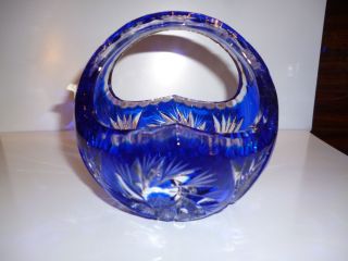 Schale,  Körbchen,  Rund,  Bleikristall,  11 Cm.  Violetta,  Königsblau Bild
