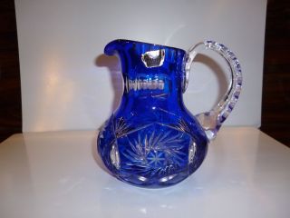 Vase,  Karaffe,  Krug,  Bleikristall,  11 Cm.  Violetta,  Königsblau Bild