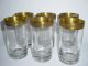 6 Kristall Gläser Trinkgläser Mäander Fries 24k Vergoldet Für Wasser Saft Glas & Kristall Bild 4