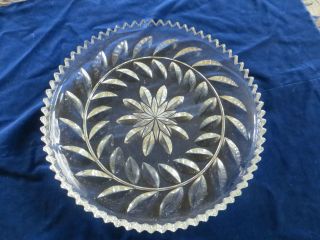 Nachlass_große Antike Schale Tortenplatte Bleikristall 1,  510 Kg Um1920_vintage Bild