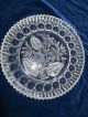 Nachlass_große Antike Schale Tortenplatte Bleikristall 1,  125 Kg Um1920_blumen Kristall Bild 2