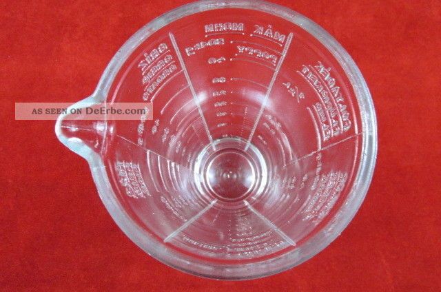 Großer Alter Pressglas Messbecher 1/2 Liter Glas & Kristall Bild