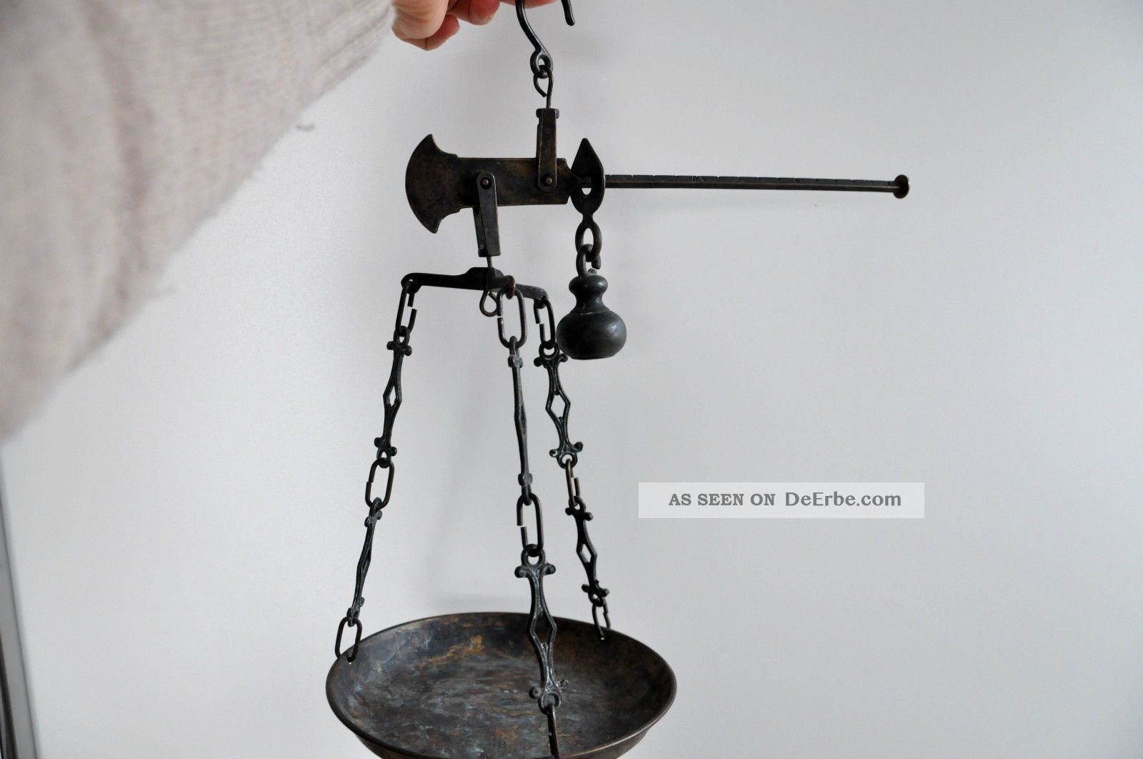 Antike Balkenwaage Aus Bronze Oder Messing Haushalt Bild