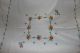 Antik Leinen Tischdecke Bunte Blumen Stickerei,  2 Monogramm Tischdecken Bild 1