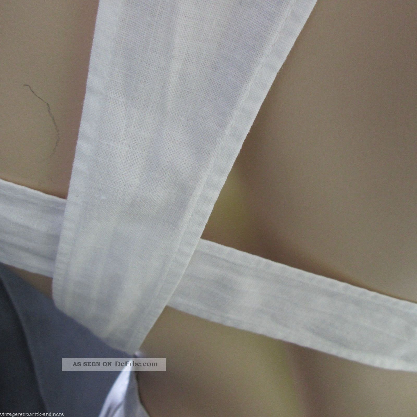 Schürze Damen Lang Baumwolle Leinen - Mit Tasche & Kreuzrücken